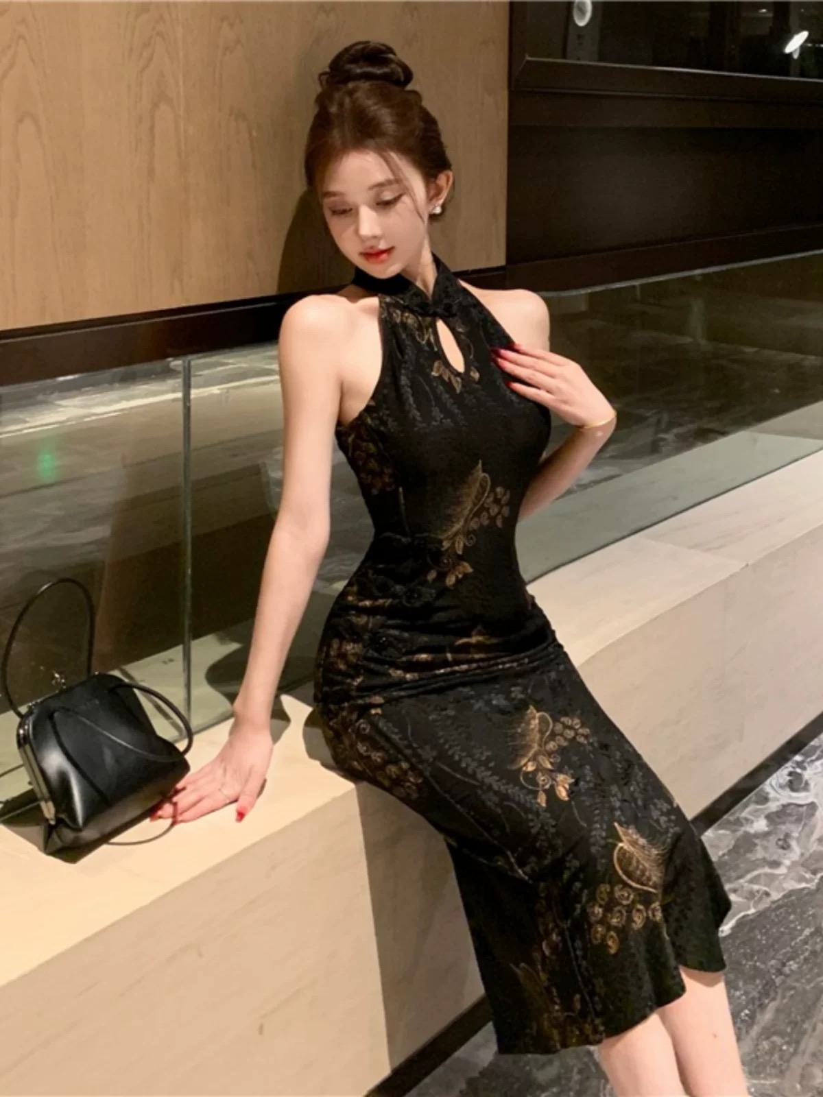 Asian side qipao dress Q233 images